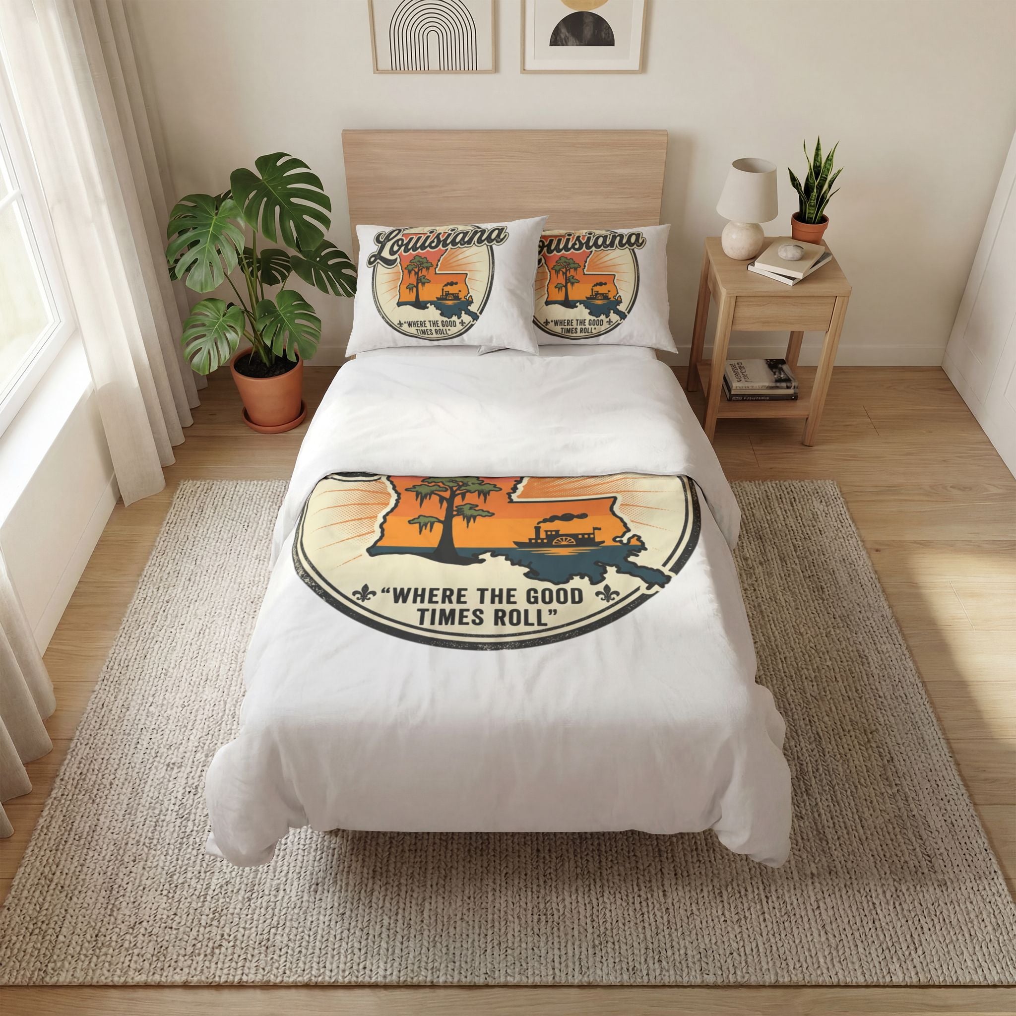 Quilted Duvet Cover Set — Bedding (3-Piece)