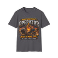 Heavy Equipment Operator T-Shirt — “Built to Move Dirt” Construction Excavator Tee