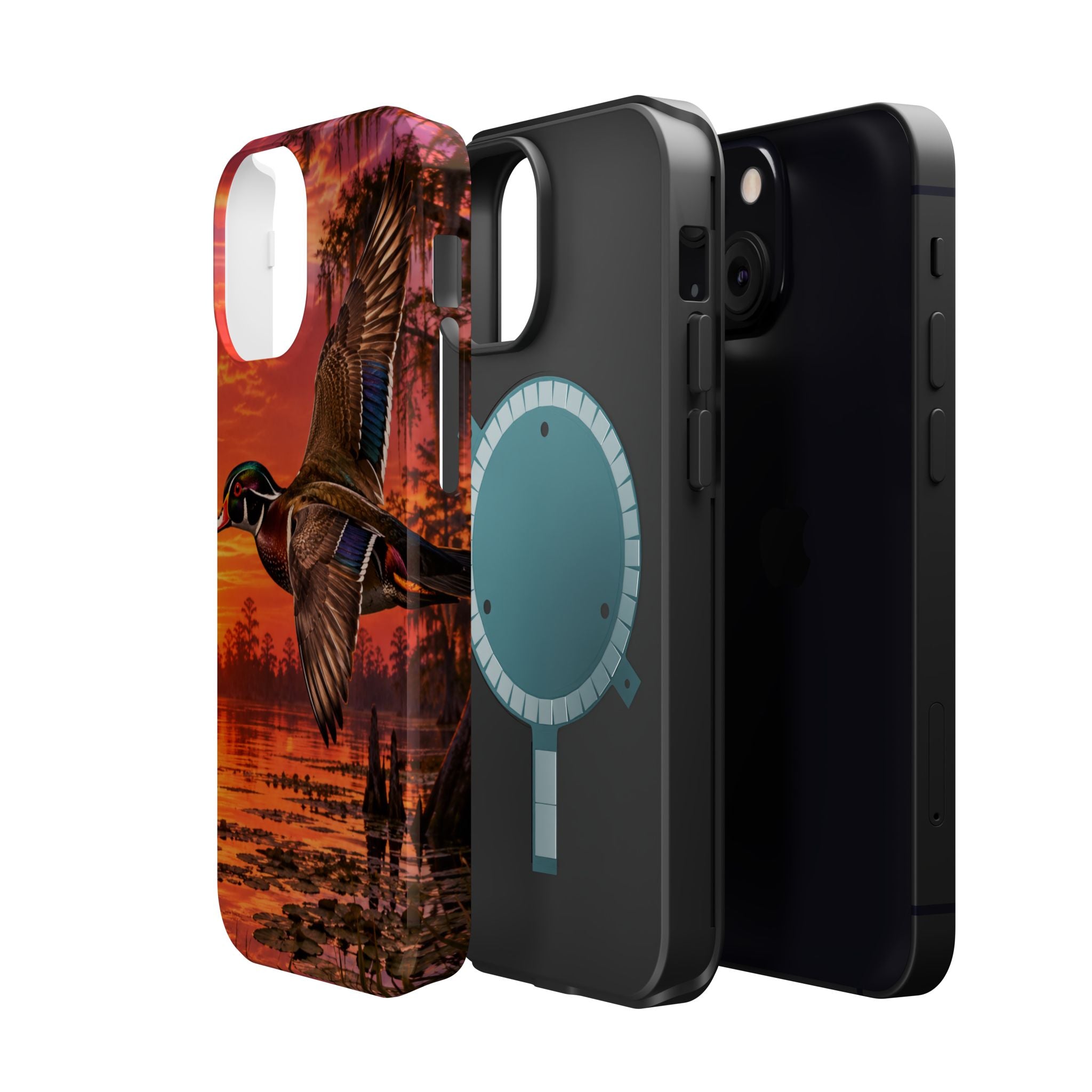 Wood Duck Sunset Phone Case — Magnetic Impact-Resistant