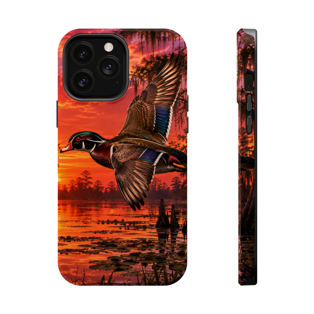 Wood Duck Sunset Phone Case — Magnetic Impact-Resistant