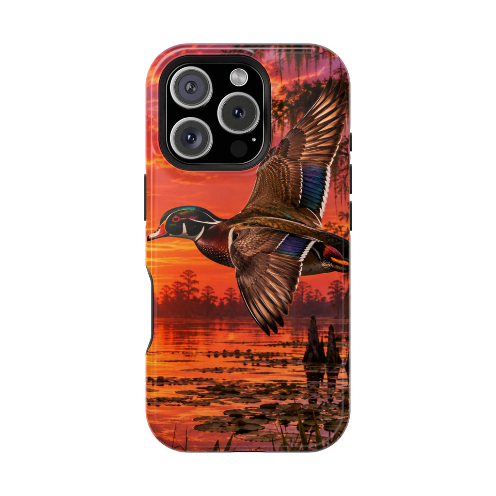 Wood Duck Sunset Phone Case — Magnetic Impact-Resistant