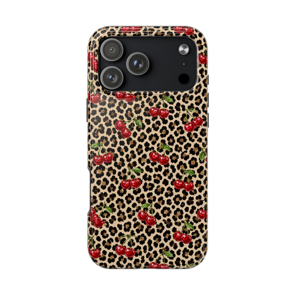 Cherry Leopard Tough Phone Case