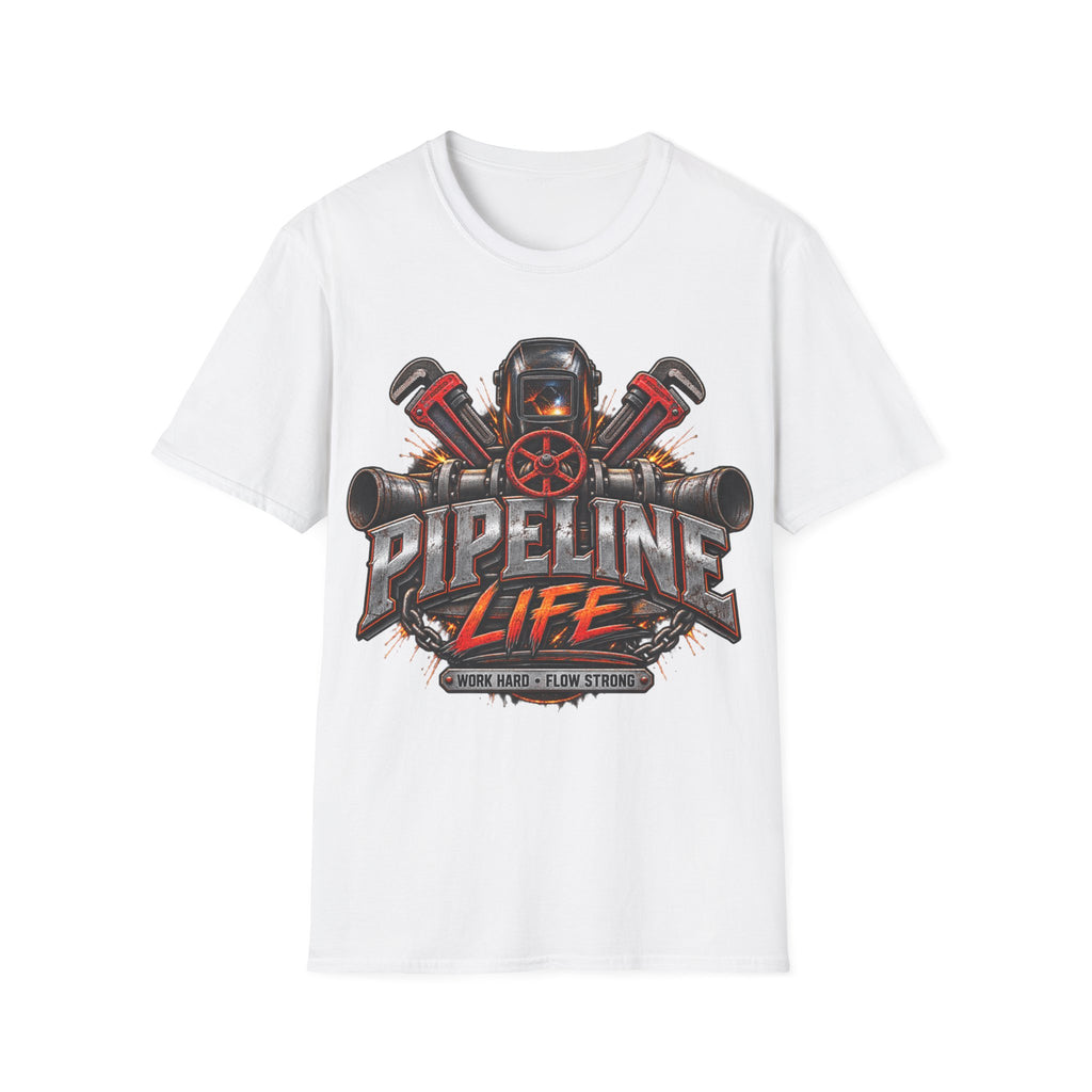 Pipeline Life T-Shirt — Industrial Welding & Pipefitting Crew Tee