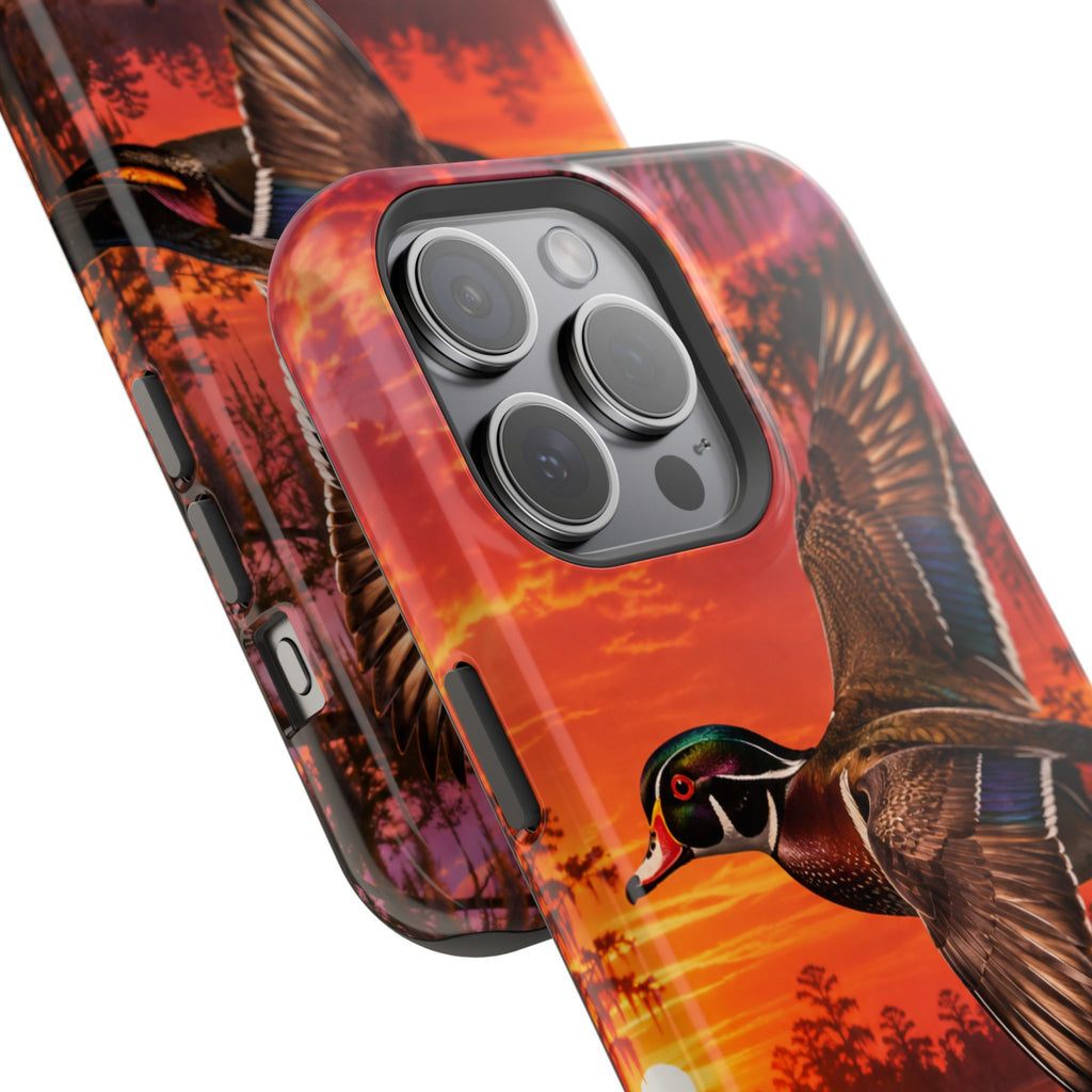 Wood Duck Sunset Phone Case — Magnetic Impact-Resistant
