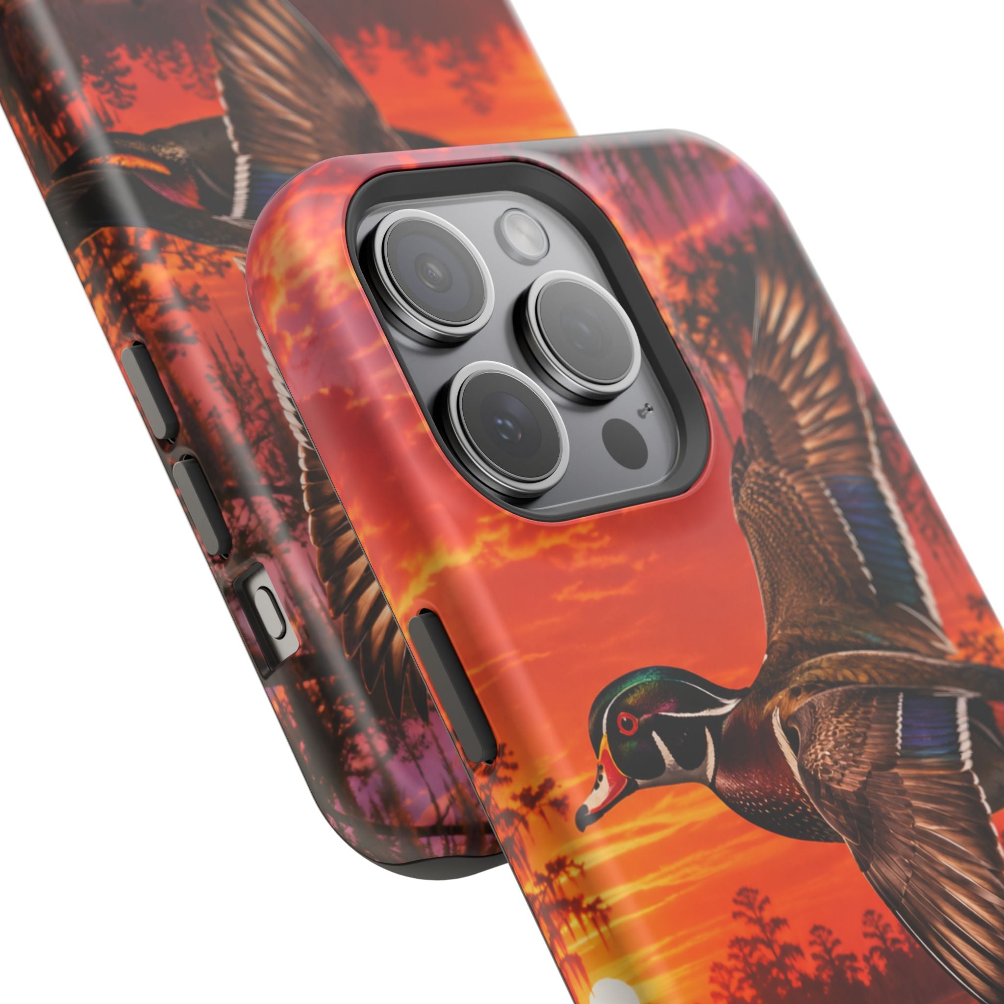 Wood Duck Sunset Phone Case — Magnetic Impact-Resistant