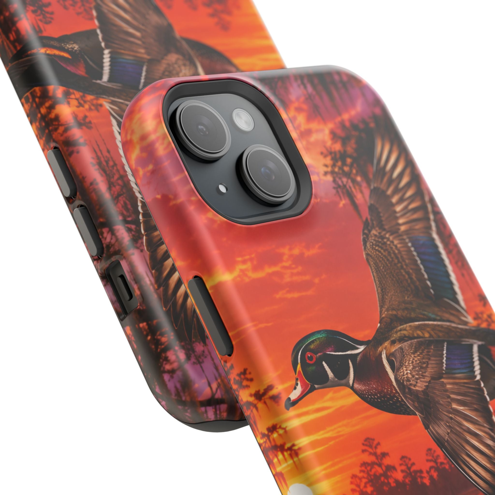 Wood Duck Sunset Phone Case — Magnetic Impact-Resistant