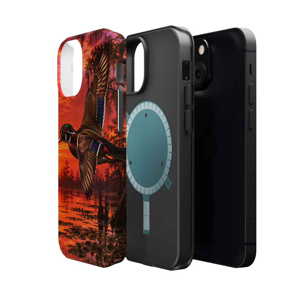 Wood Duck Sunset Phone Case — Magnetic Impact-Resistant