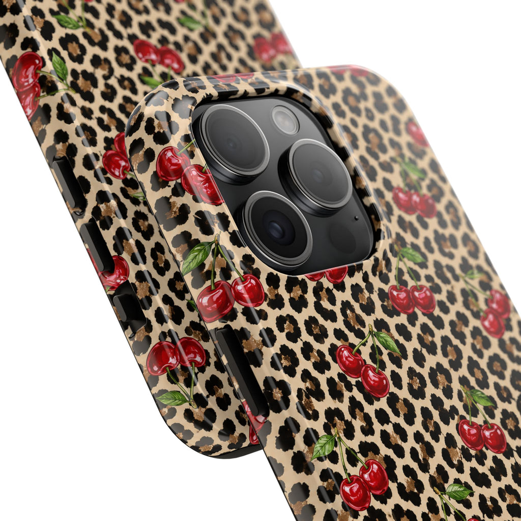 Cherry Leopard Tough Phone Case
