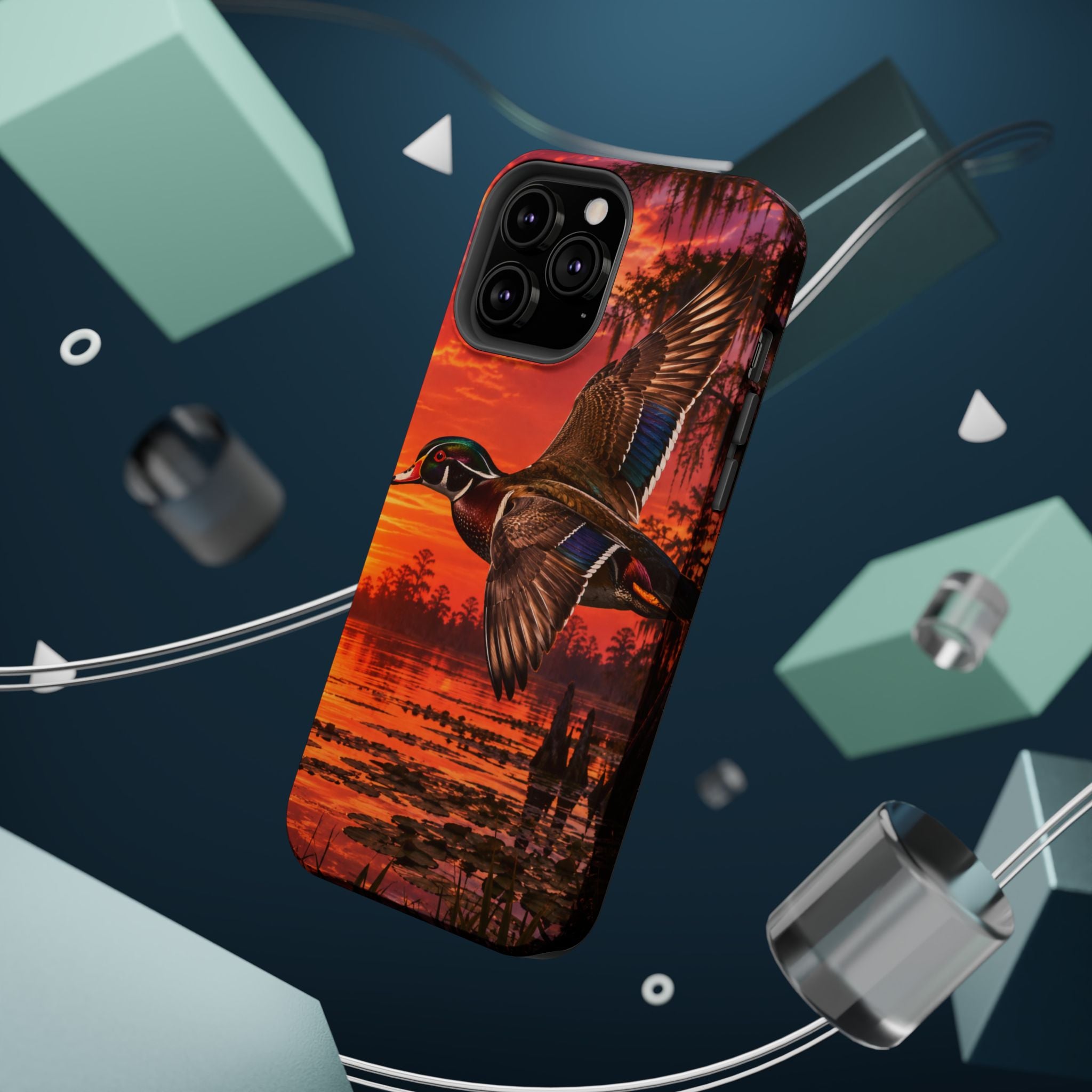 Wood Duck Sunset Phone Case — Magnetic Impact-Resistant