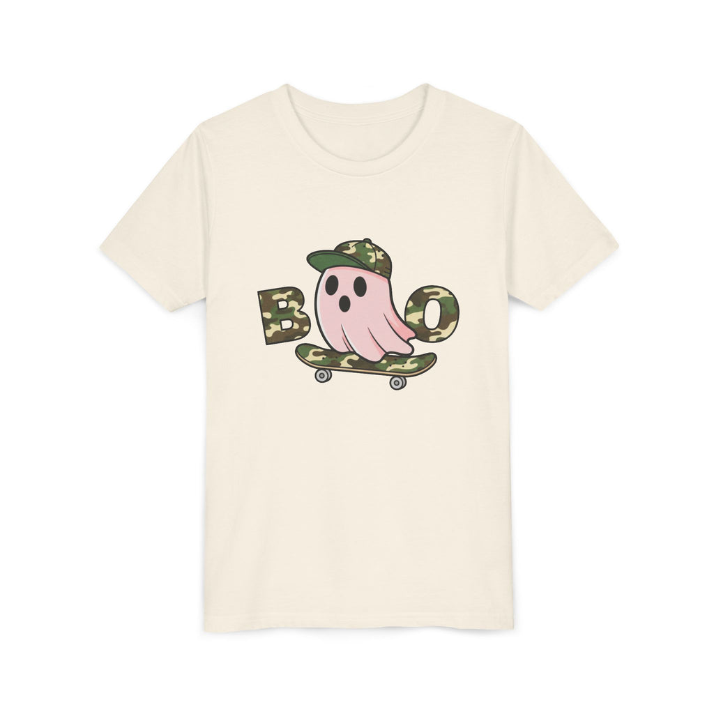 Youth Tee — Camo Skate Ghost “Boo” Graphic Tee
