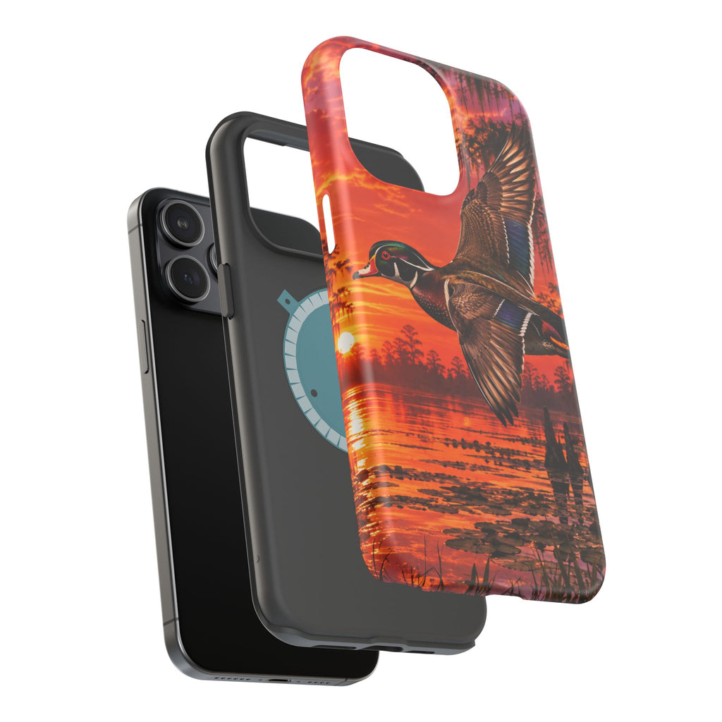Wood Duck Sunset Phone Case — Magnetic Impact-Resistant