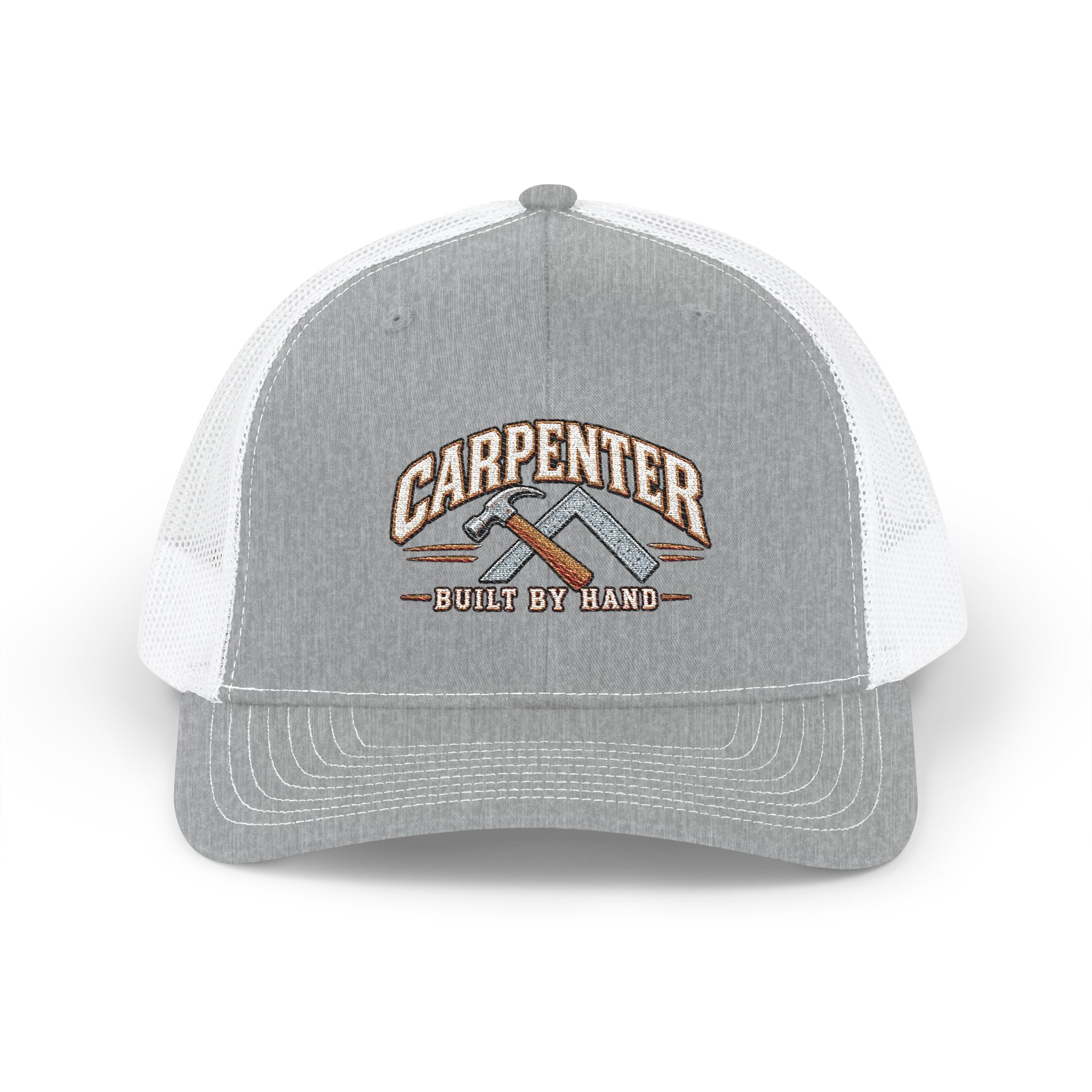 Carpenter Trucker Cap – 'Built By Hand' Embroidered Snapback