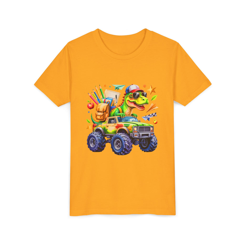 Dino School Monster Truck Kids Tee