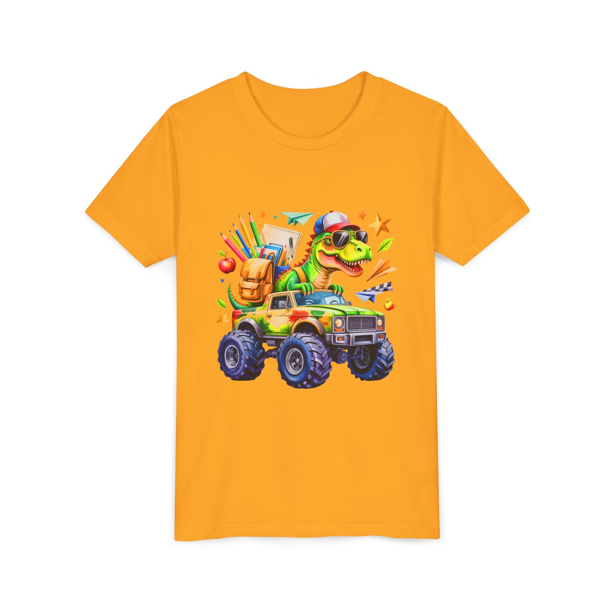Dino School Monster Truck Kids Tee