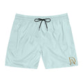 Men's light blue Swim Shorts — Mid-Length Beach Trunks