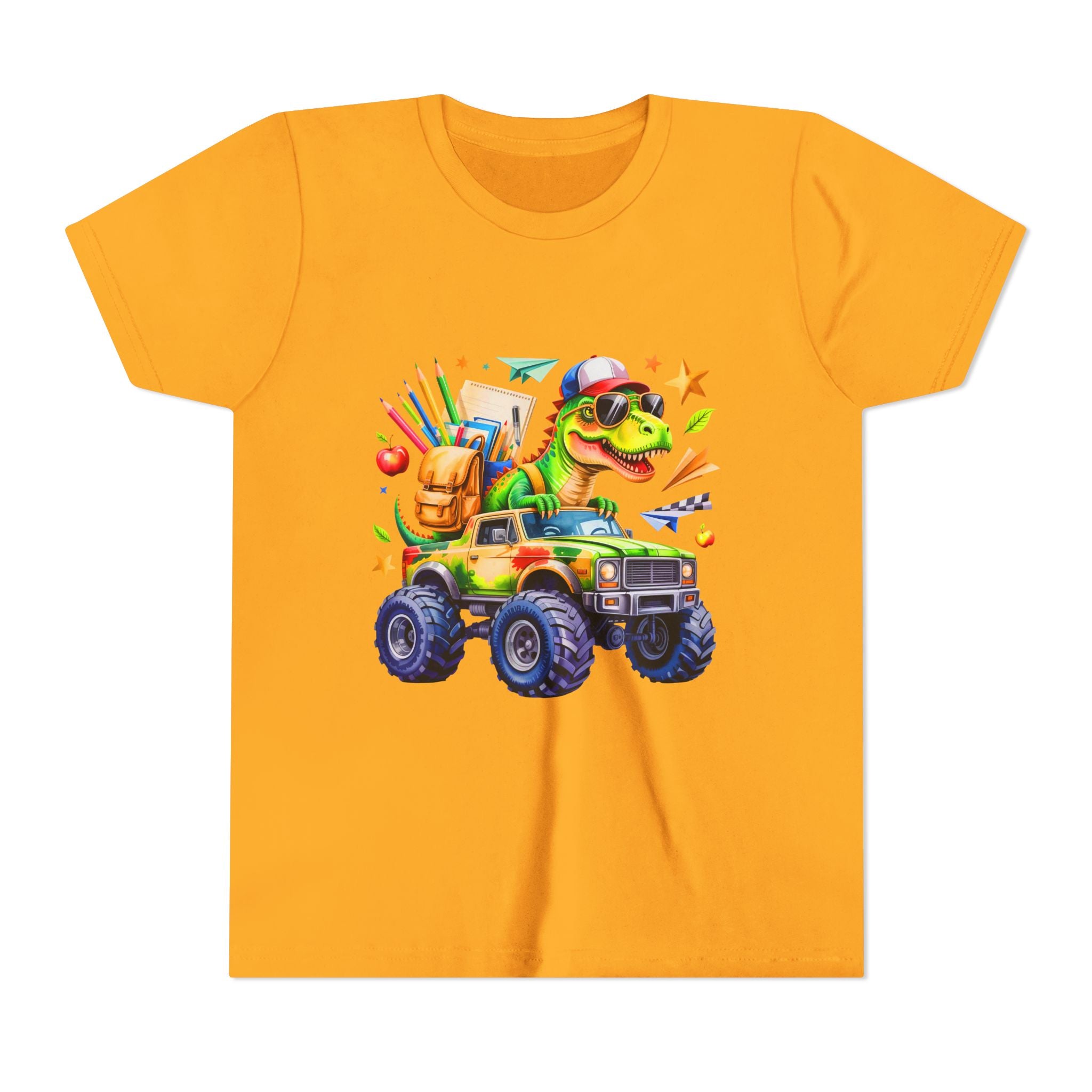 Dino School Monster Truck Kids Tee