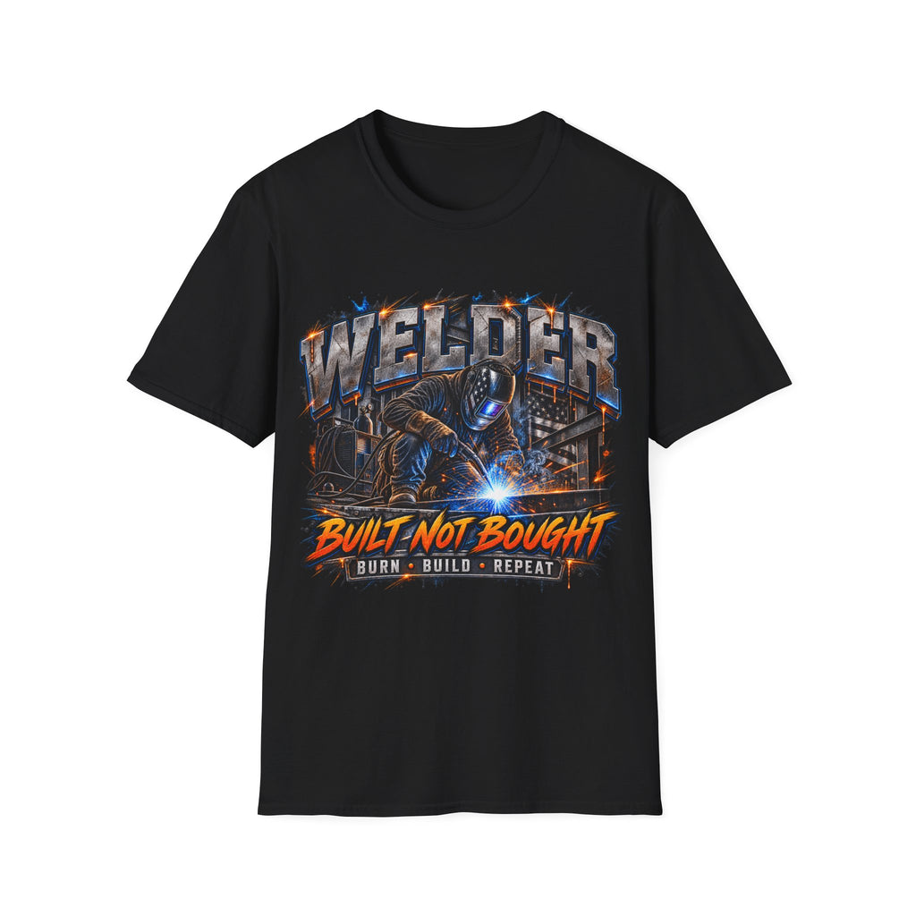 Welder T-Shirt — “Built Not Bought” Welding Worker Tee