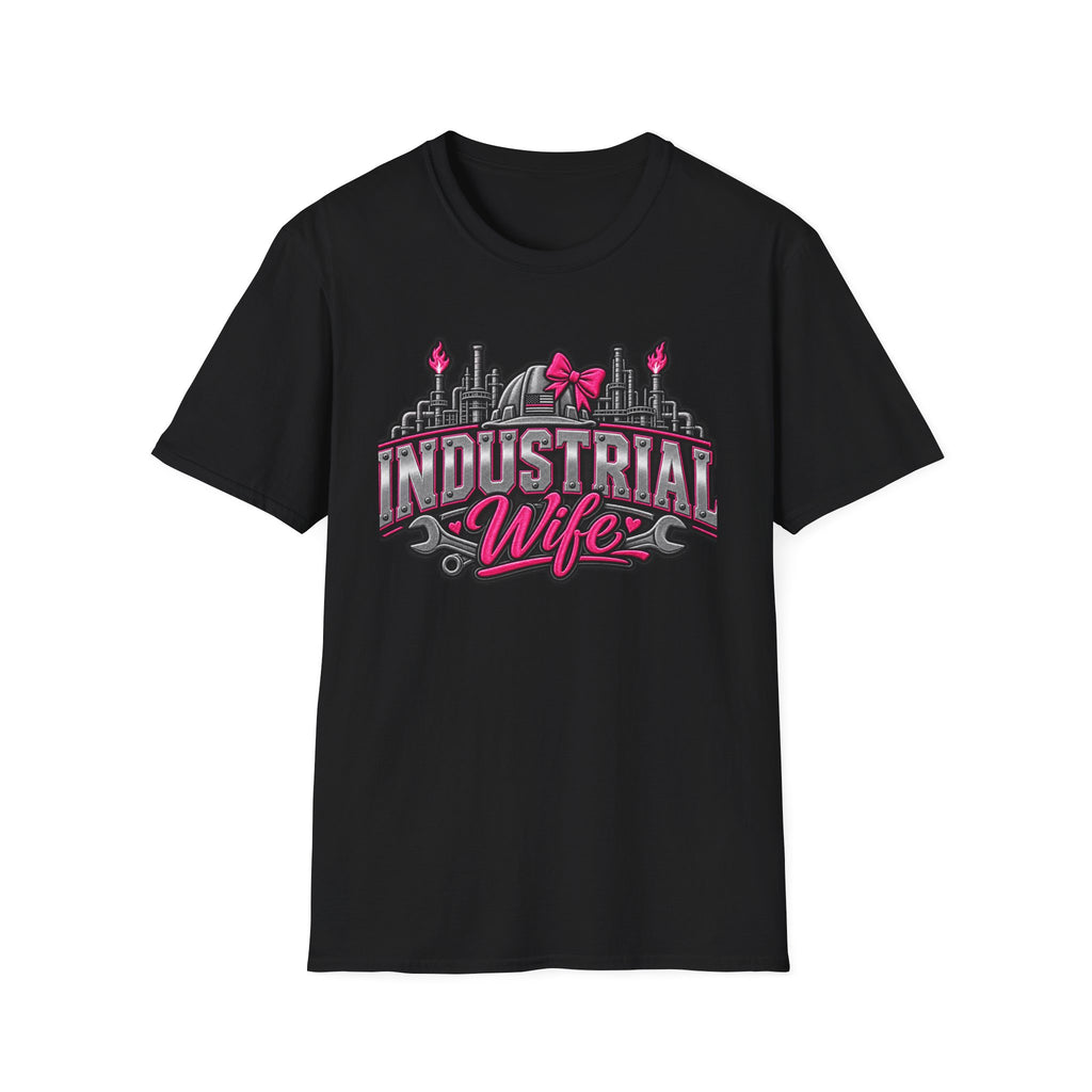 Industrial Wife T-Shirt — Pink Bow Steel Mill Apparel