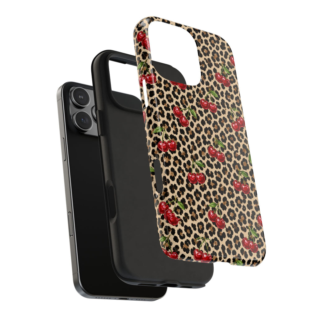 Cherry Leopard Tough Phone Case