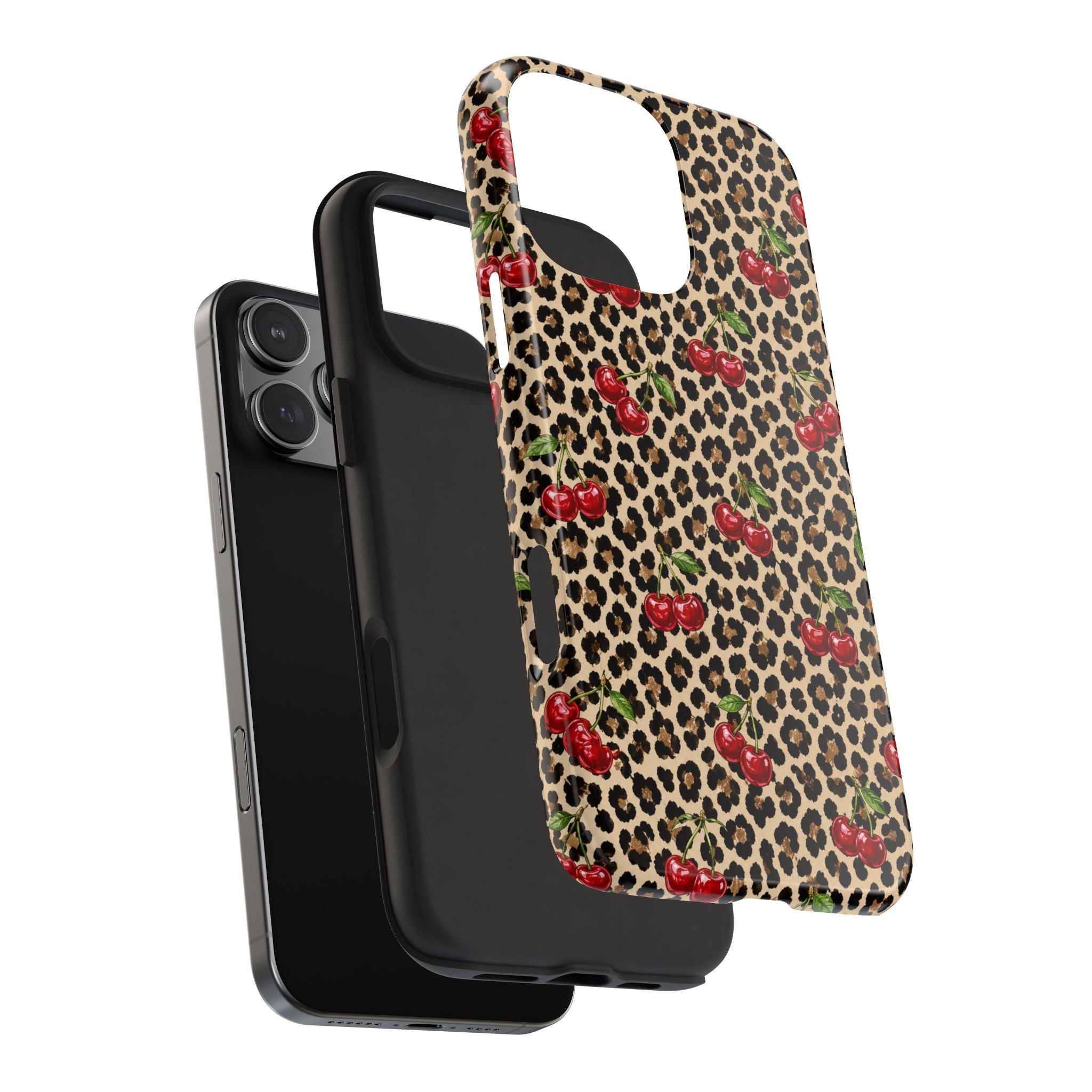 Cherry Leopard Tough Phone Case