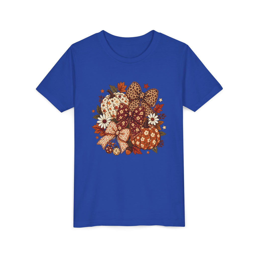 Youth Tee — Autumn Pumpkin Bouquet Graphic Shirt