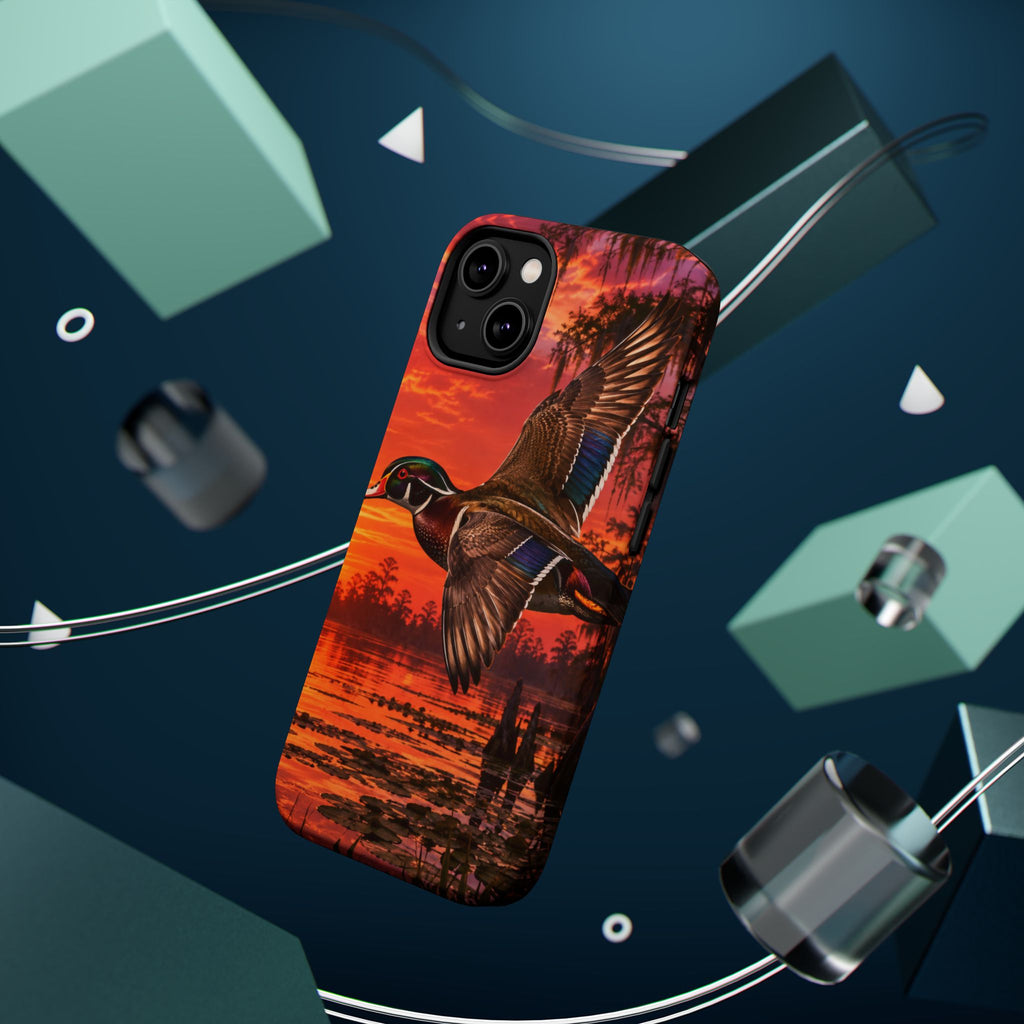 Wood Duck Sunset Phone Case — Magnetic Impact-Resistant
