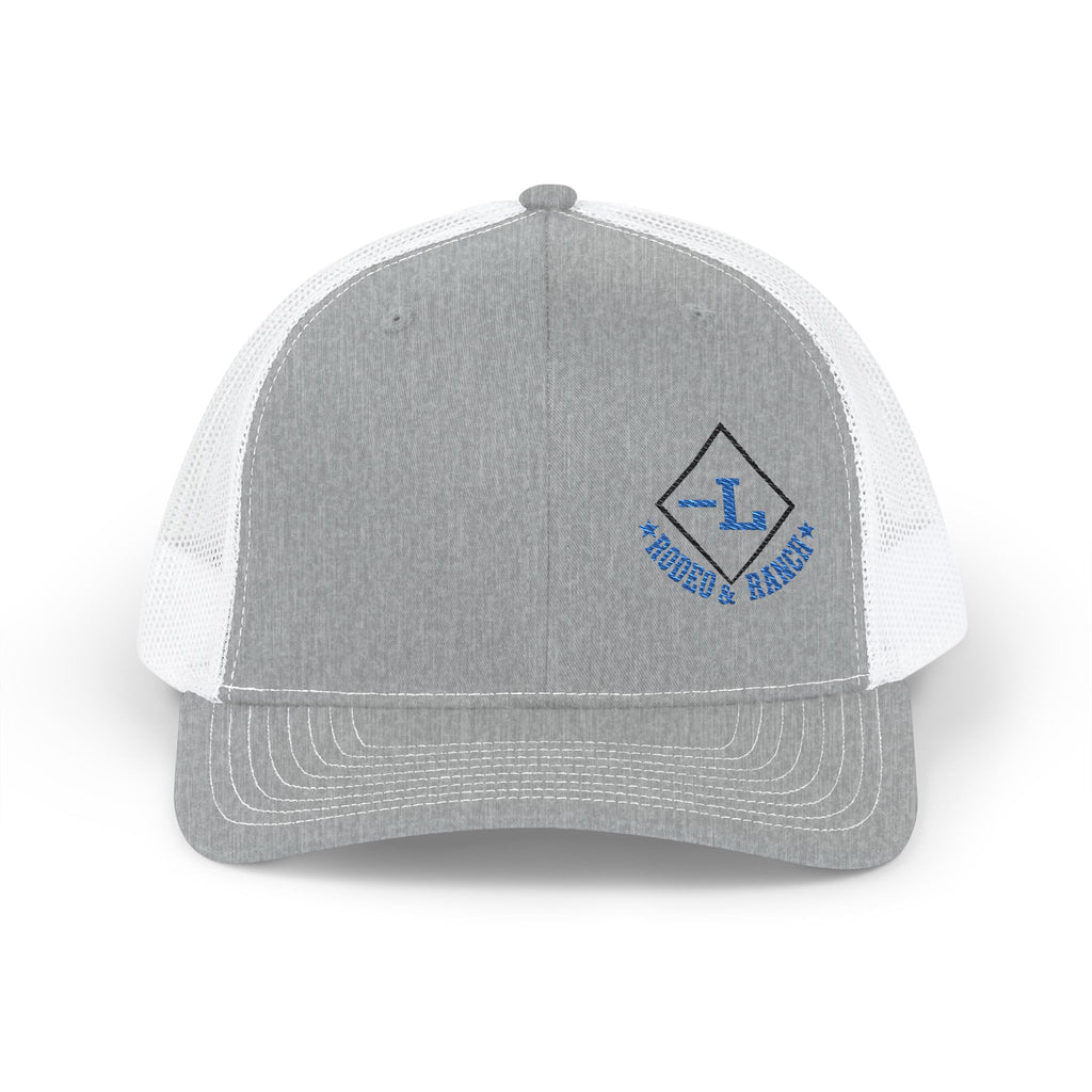 Embroidered Logo Trucker Cap - Black & White Snapback