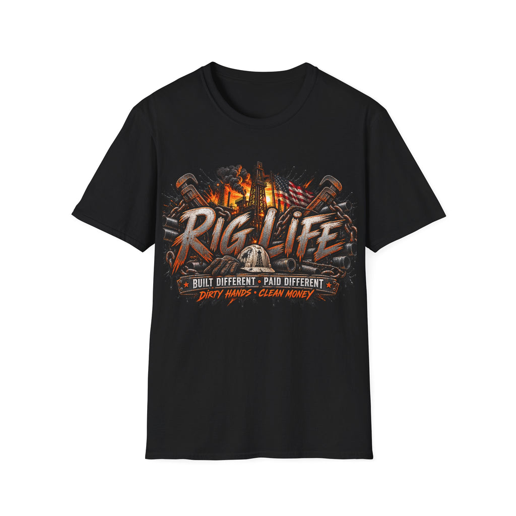 Rig Life T-Shirt – Oilfield Driller Graphic Tee (Rig Life)
