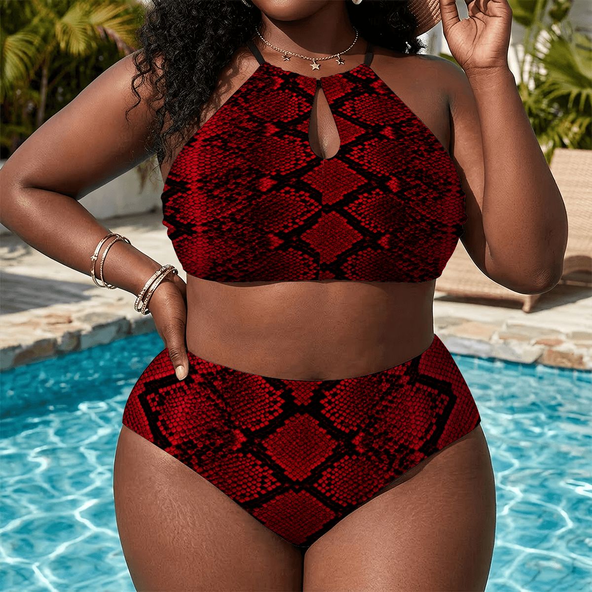 Plus Size HighWaisted Bikini Customized Services
