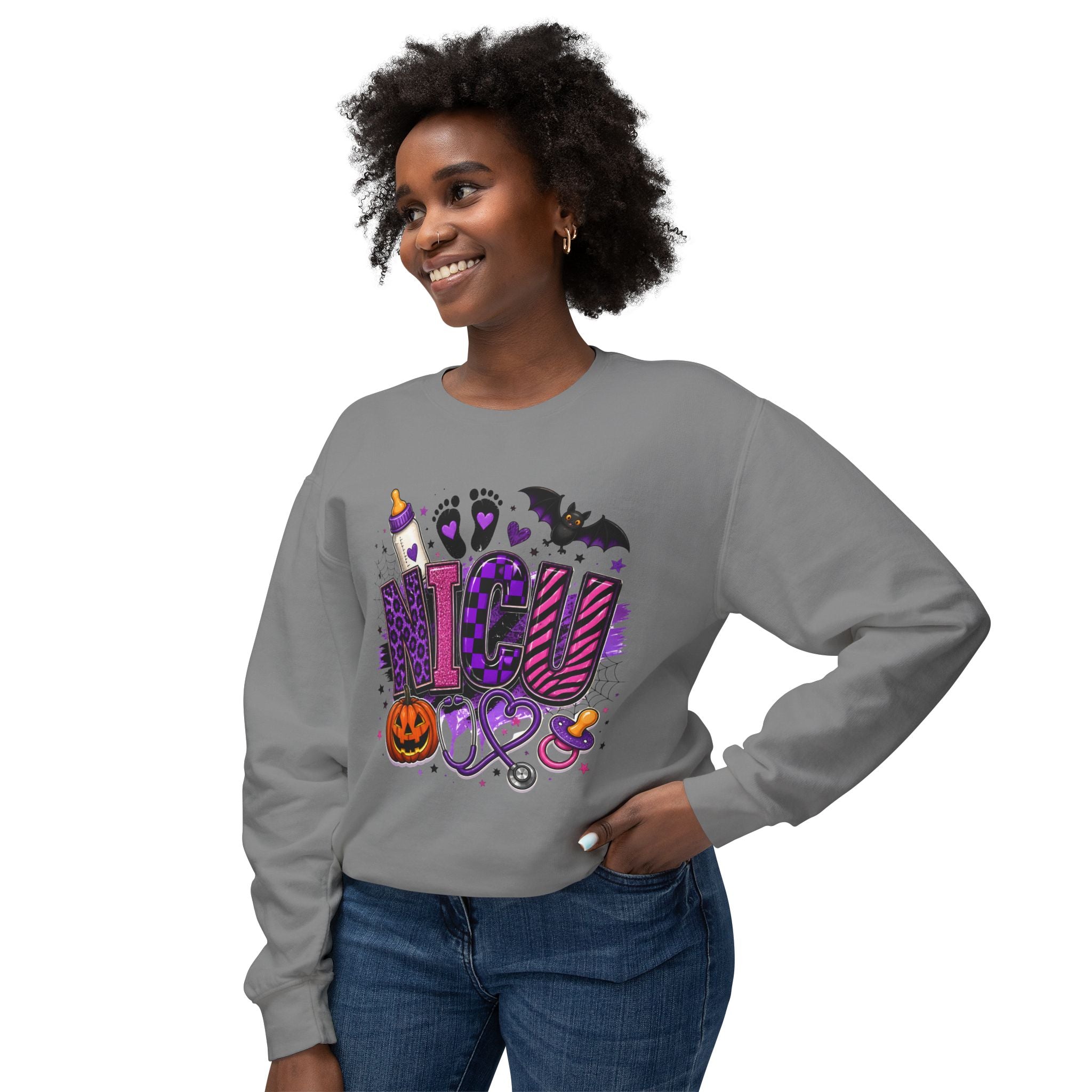 NICU Nurse Halloween Crewneck Sweatshirt