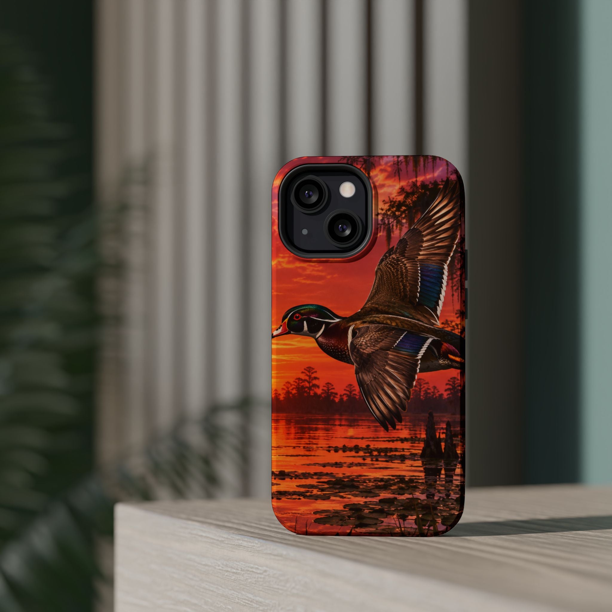 Wood Duck Sunset Phone Case — Magnetic Impact-Resistant