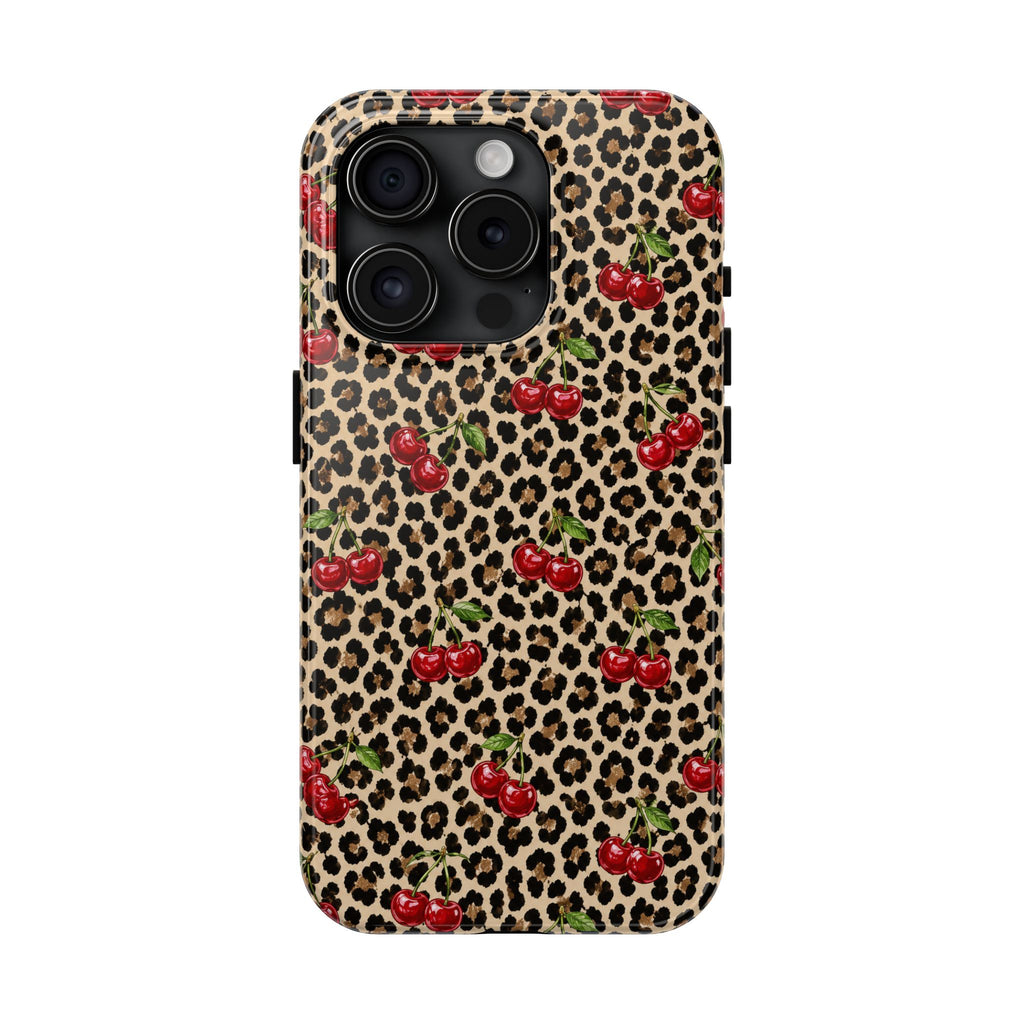 Cherry Leopard Tough Phone Case