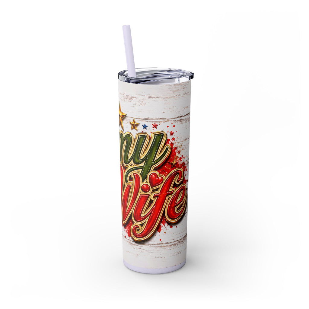 Army Wife Tumbler With Changeable Colored Straw