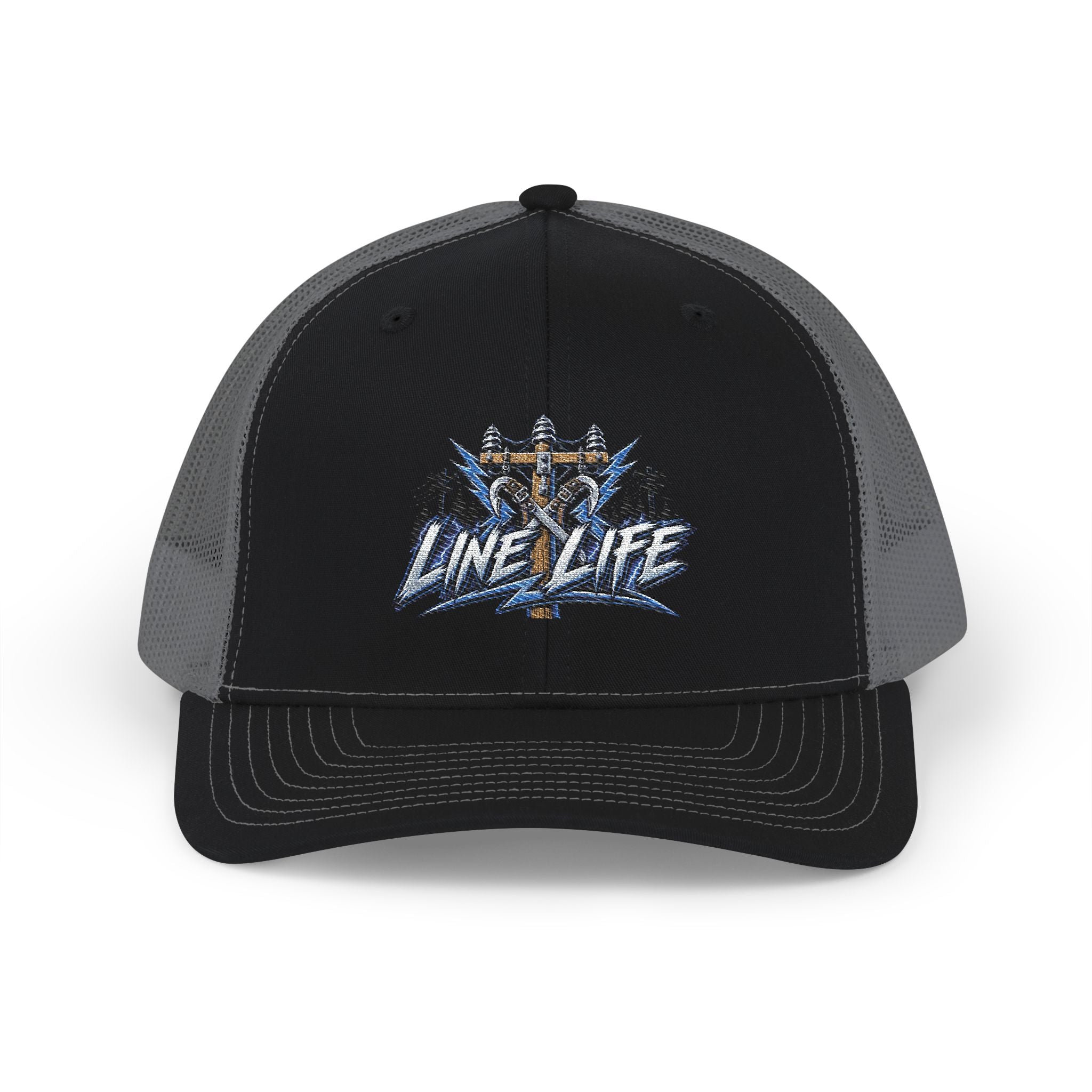 Line Life Snapback Trucker Cap – Vintage Fishing Graphic Mesh Hat