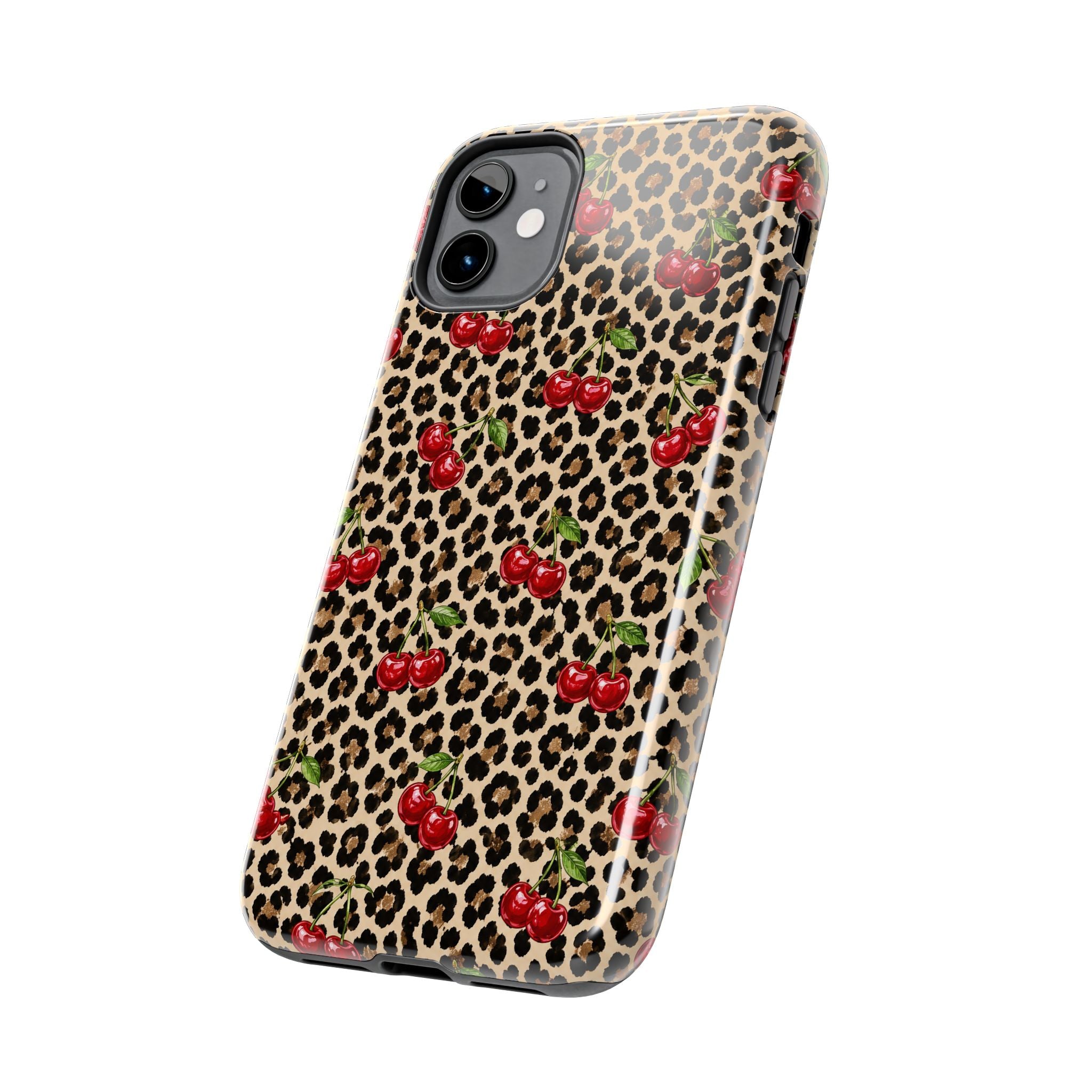 Cherry Leopard Tough Phone Case