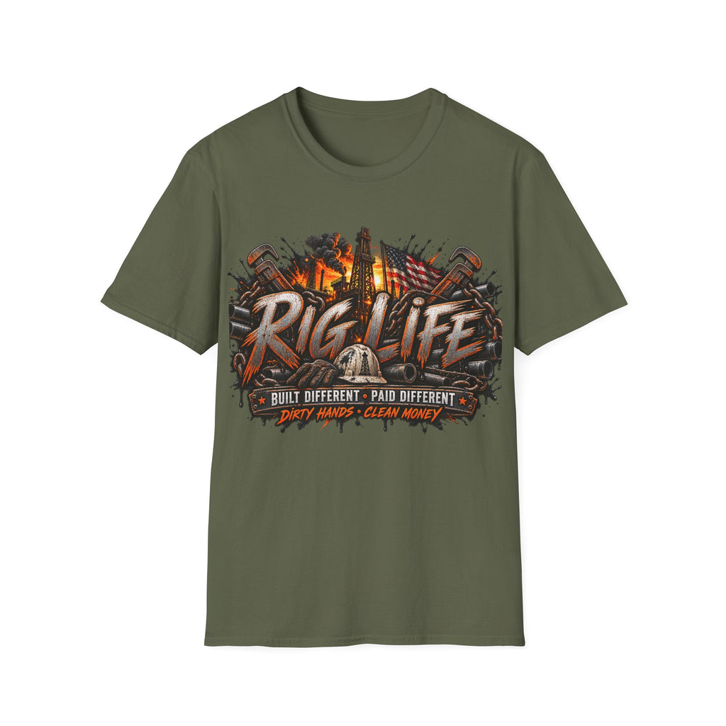 Rig Life T-Shirt – Oilfield Driller Graphic Tee (Rig Life)