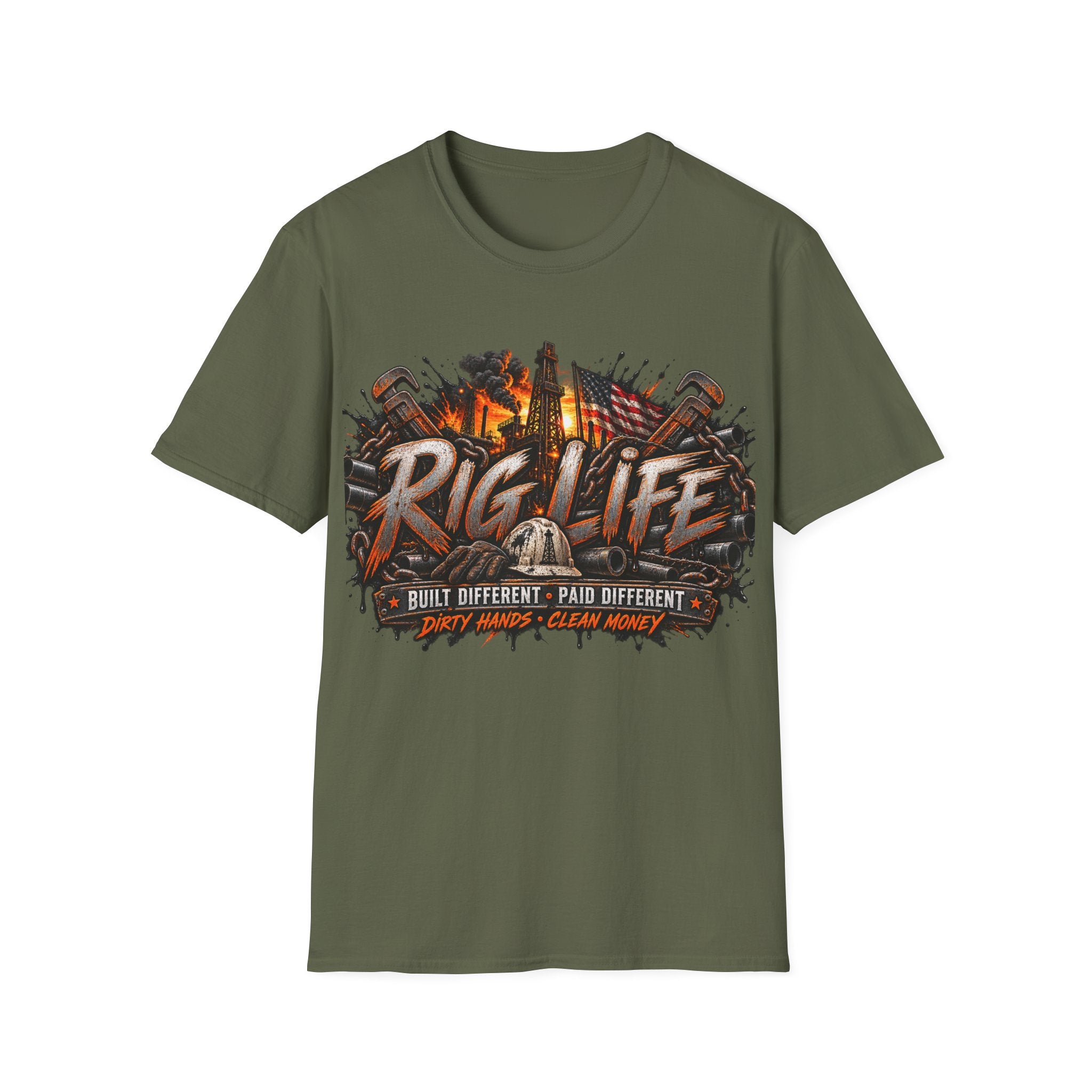 Rig Life T-Shirt – Oilfield Driller Graphic Tee (Rig Life)