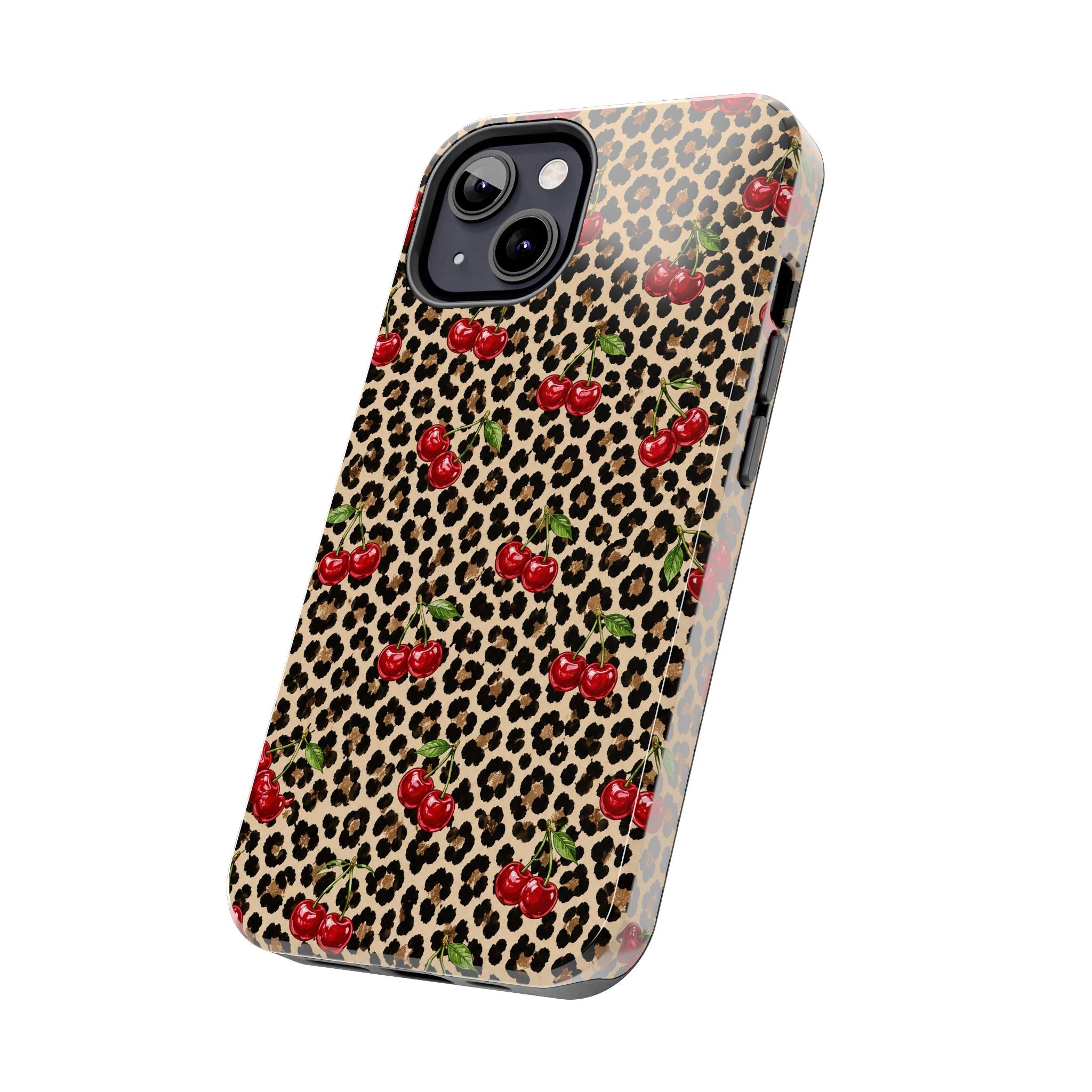 Cherry Leopard Tough Phone Case