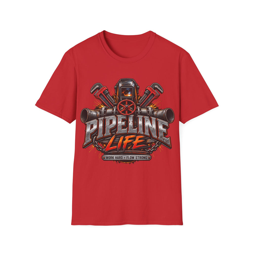 Pipeline Life T-Shirt — Industrial Welding & Pipefitting Crew Tee