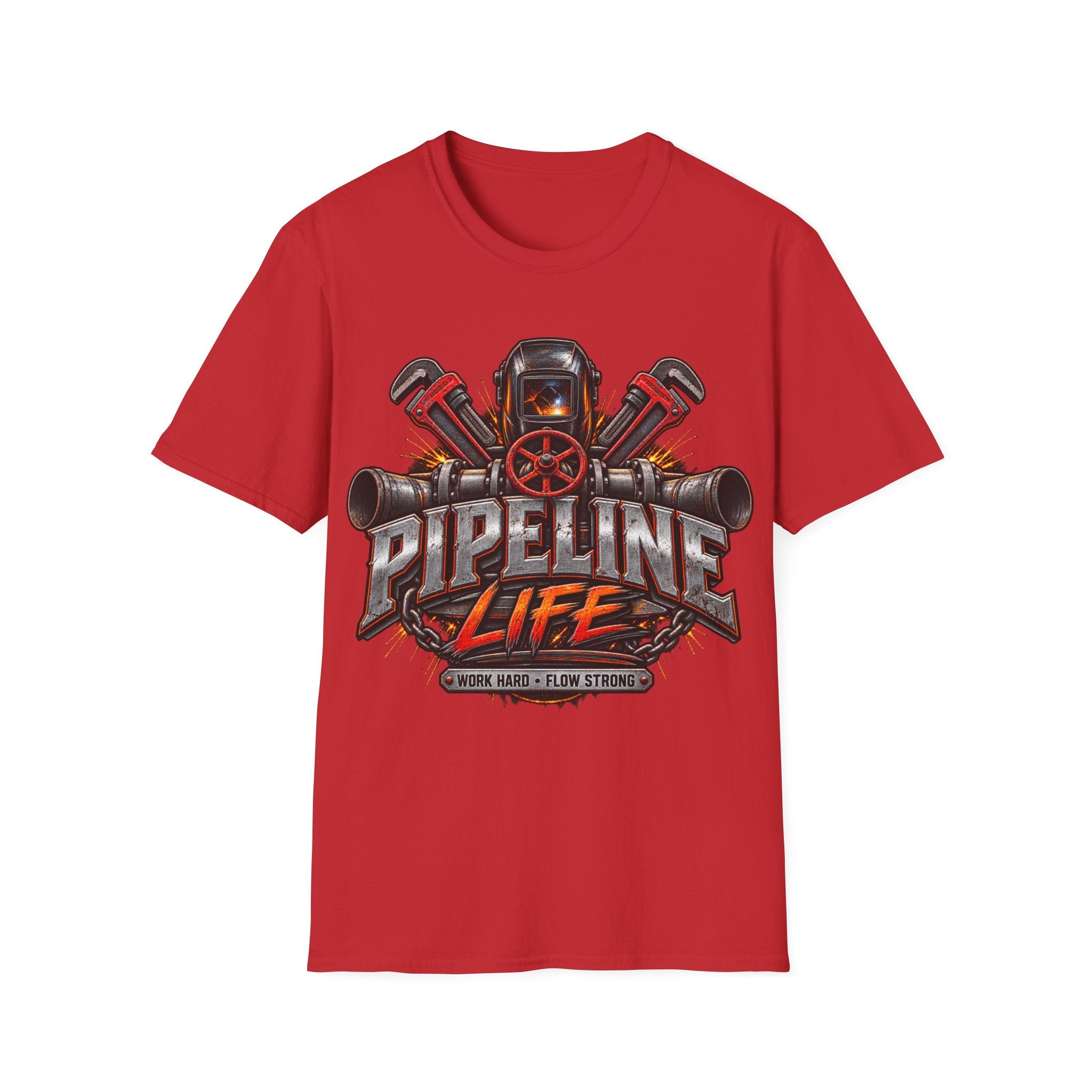 Pipeline Life T-Shirt — Industrial Welding & Pipefitting Crew Tee