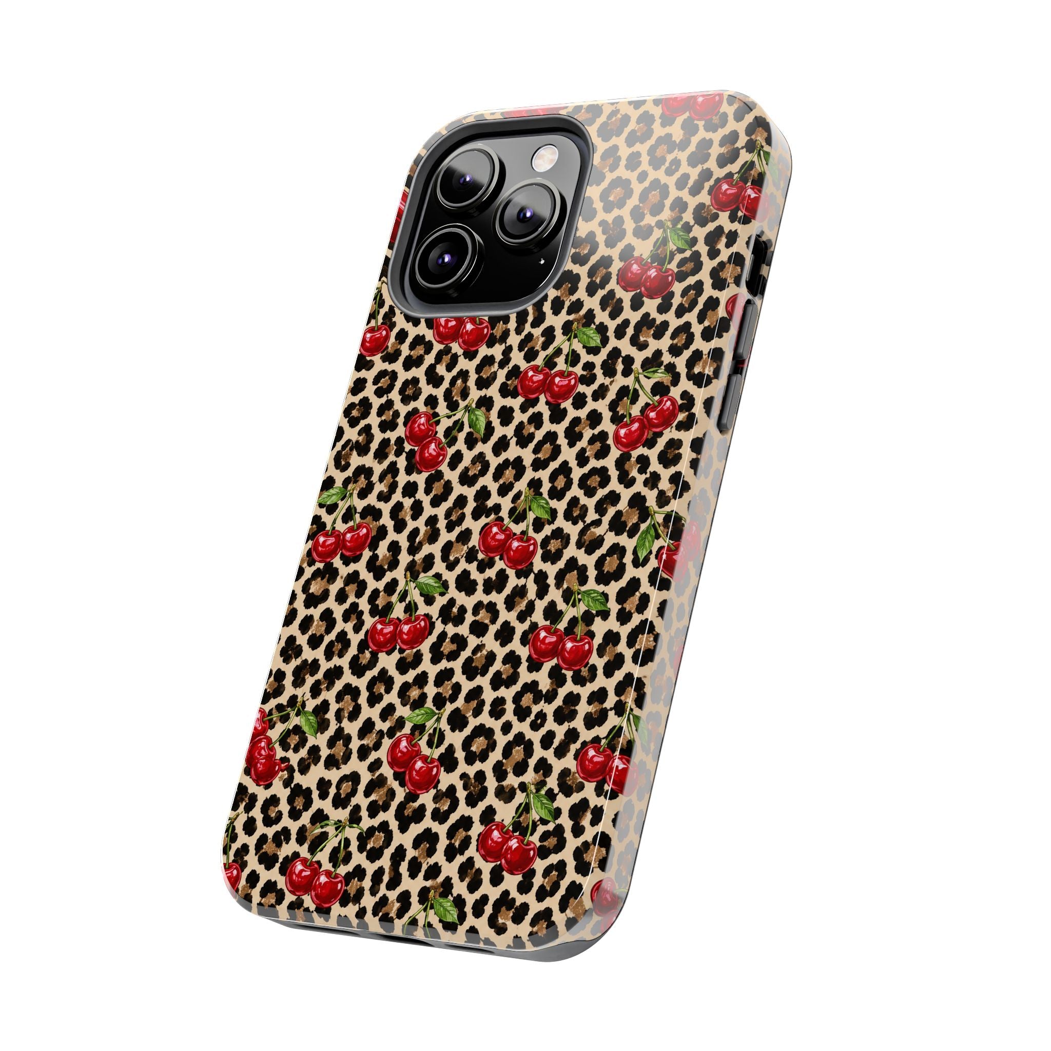 Cherry Leopard Tough Phone Case