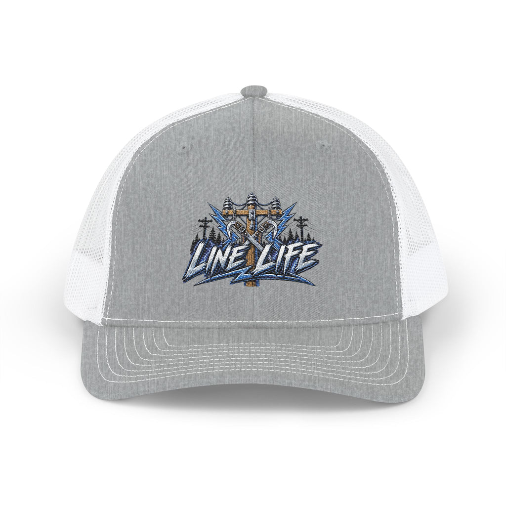 Line Life Snapback Trucker Cap – Vintage Fishing Graphic Mesh Hat