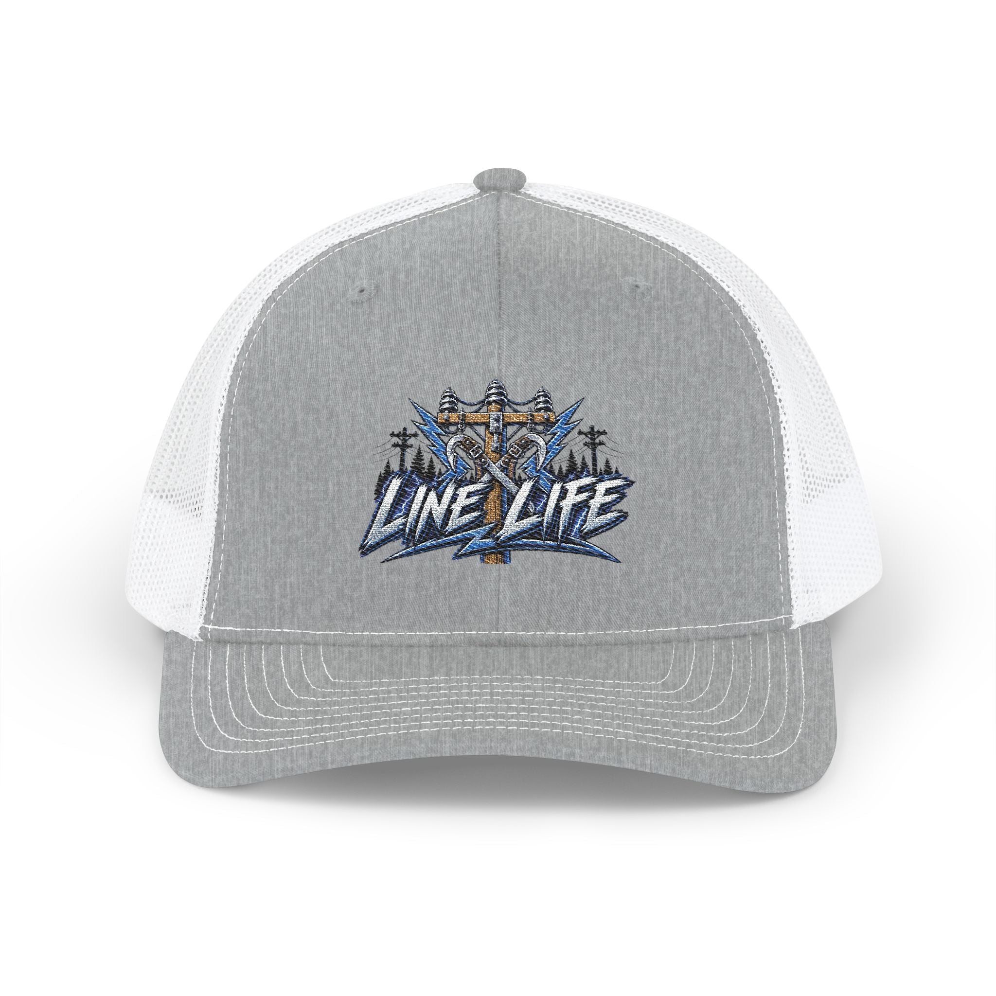 Line Life Snapback Trucker Cap – Vintage Fishing Graphic Mesh Hat