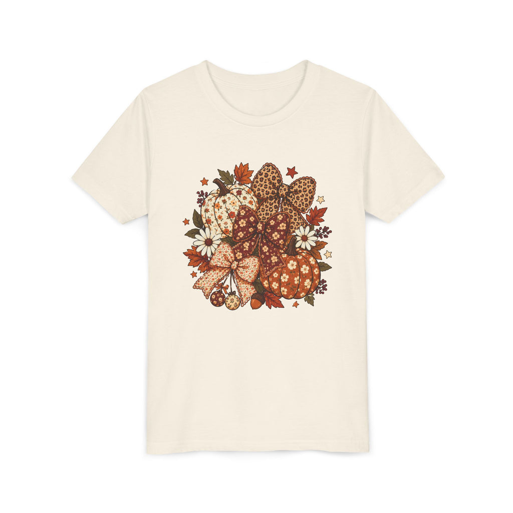 Youth Tee — Autumn Pumpkin Bouquet Graphic Shirt