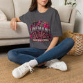 Lineman's Wife T‑Shirt — Pink Floral Lineman Crew Design