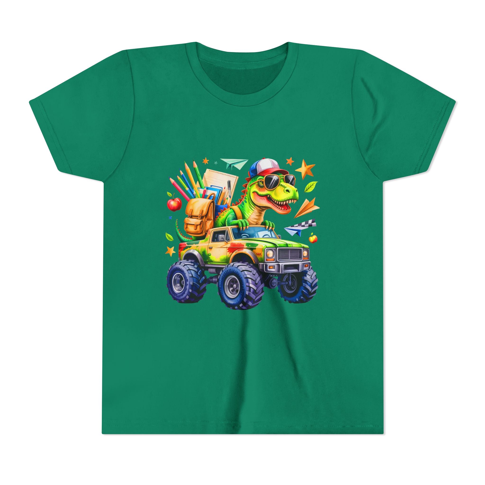 Dino School Monster Truck Kids Tee