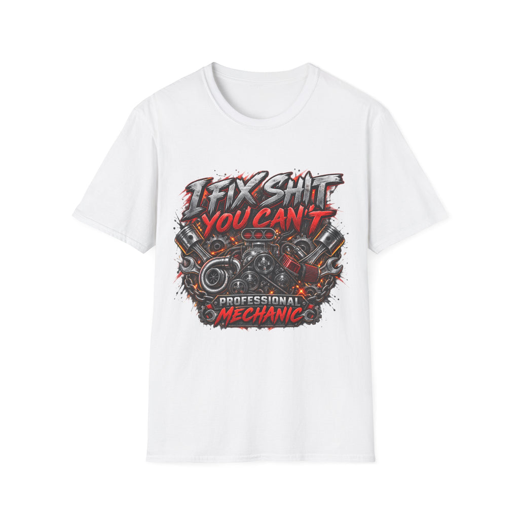 Mechanic T‑Shirt — "I Fix Shit You Can't" Vintage Garage Tee