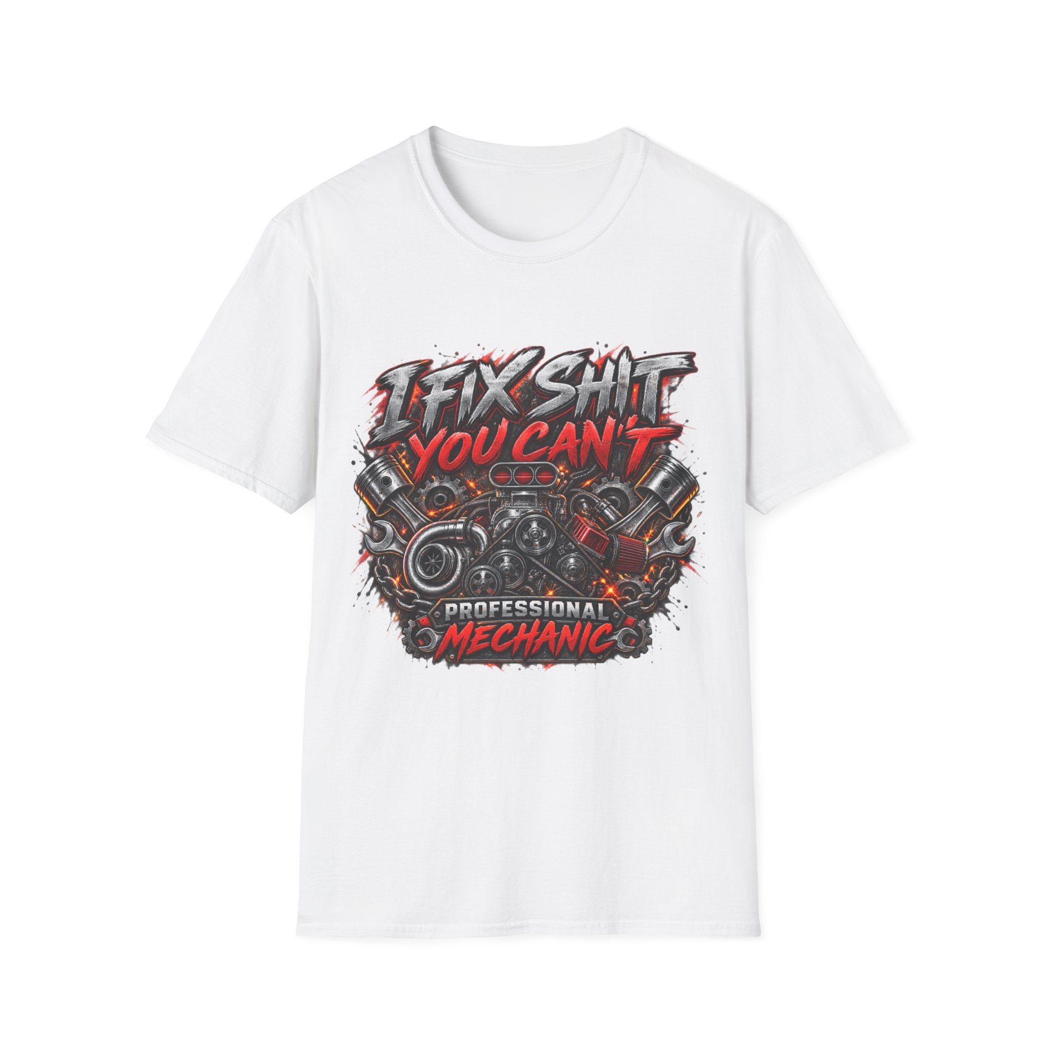 Mechanic T‑Shirt — "I Fix Shit You Can't" Vintage Garage Tee