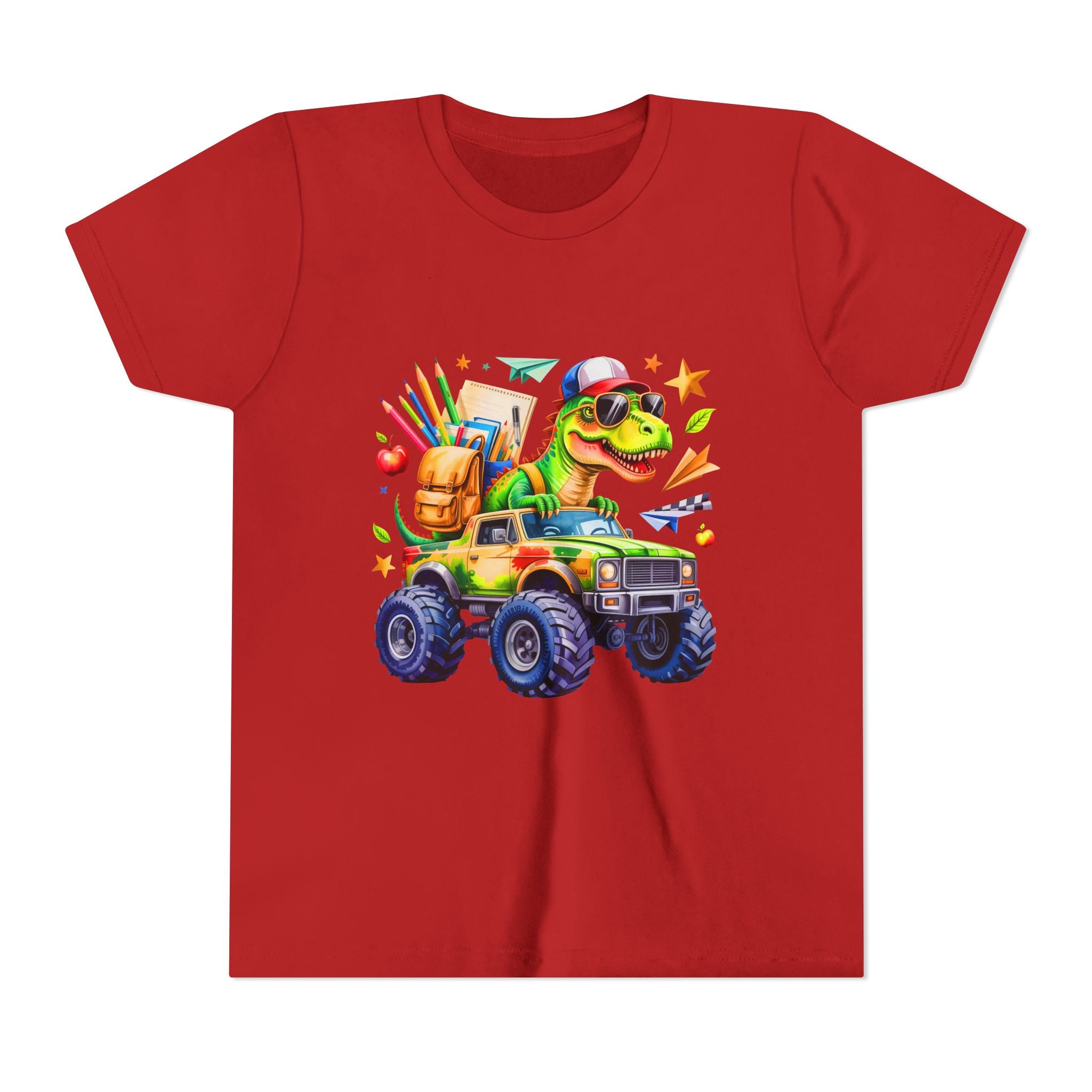Dino School Monster Truck Kids Tee