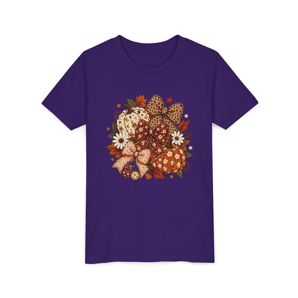 Youth Tee — Autumn Pumpkin Bouquet Graphic Shirt